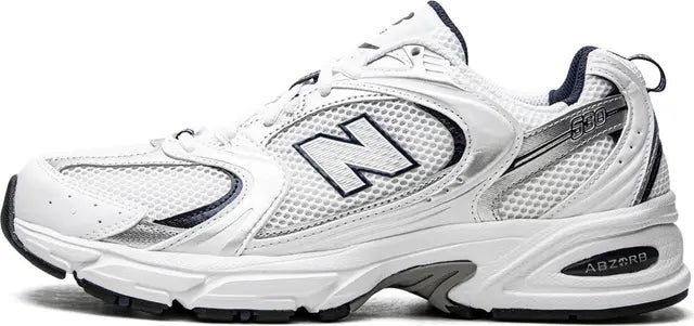 New Balance 530 White Silver Navy